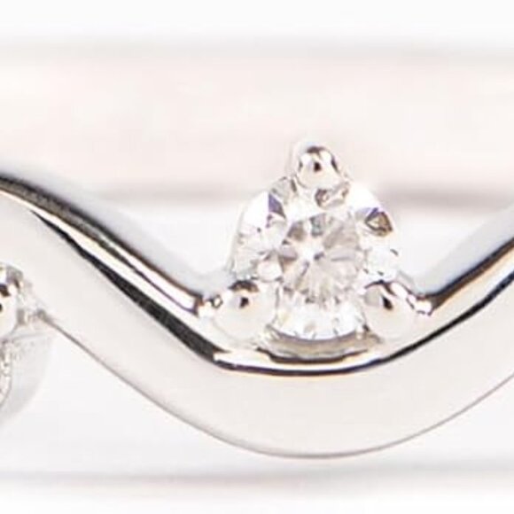 Jewelry - 925 Silver Wave Ring for Women Stackable Pinky Midi Jewelry Gift